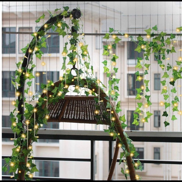 NEW 6.5ft Artificial Leaf Ivy String Lights Vine Garland Wreath Hanging - Picture 6 of 6